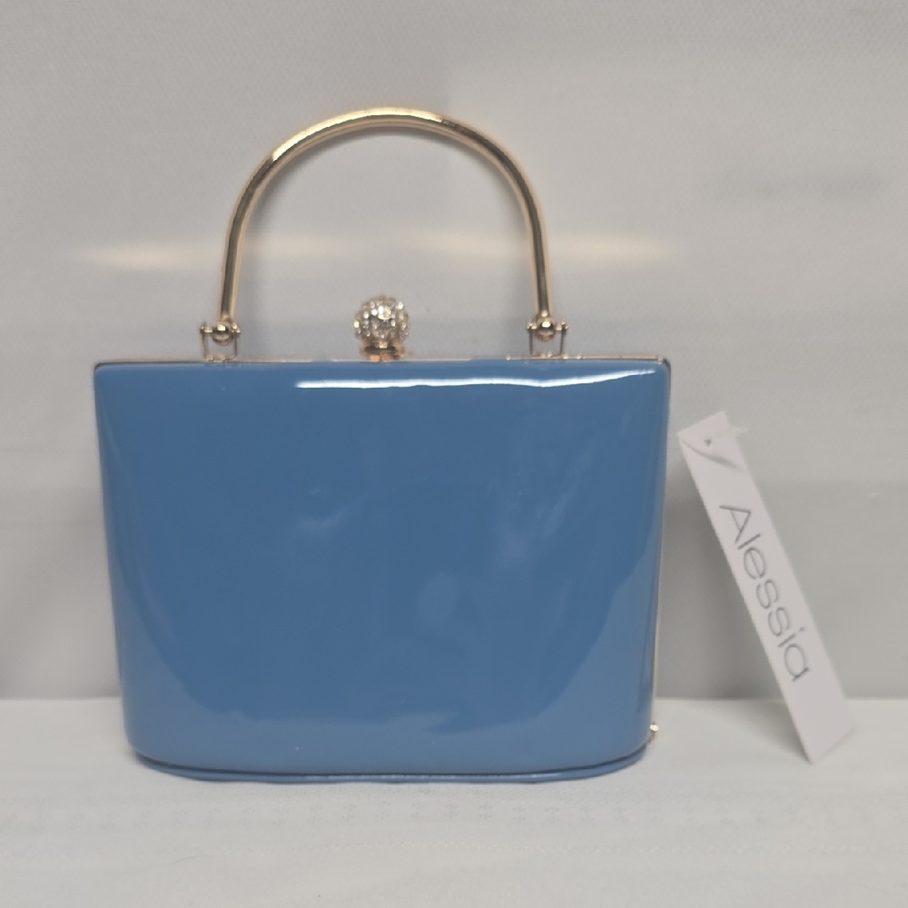 Alessi Blue and Gold Mini Bag with Sleek Design
